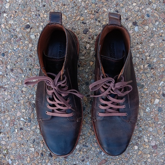 Timberland brown leather lace up boots mens sz 8 - Picture 2 of 11